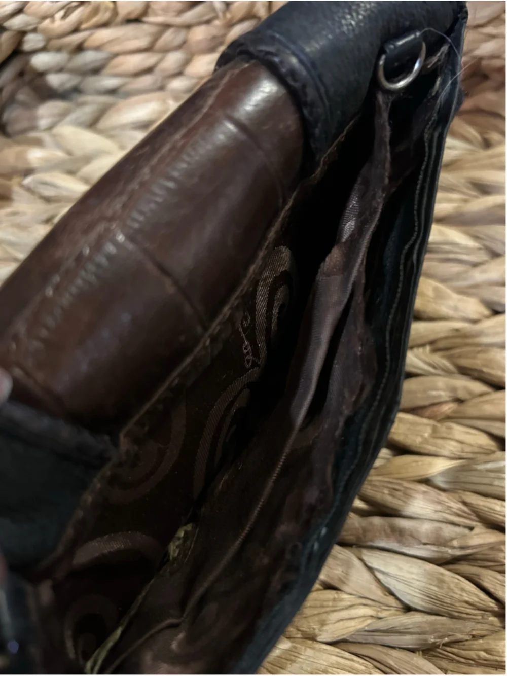 Brighton Leather Wallet/crossbody One Size Black Brown